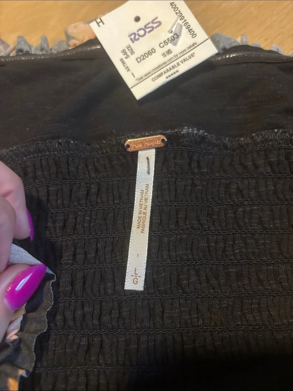 NWT Free People Scottie Printed Tube Crop Top size Large